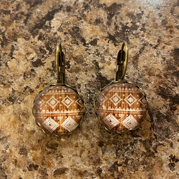 Glass dangle earrings handmade - Picture 1 of 5